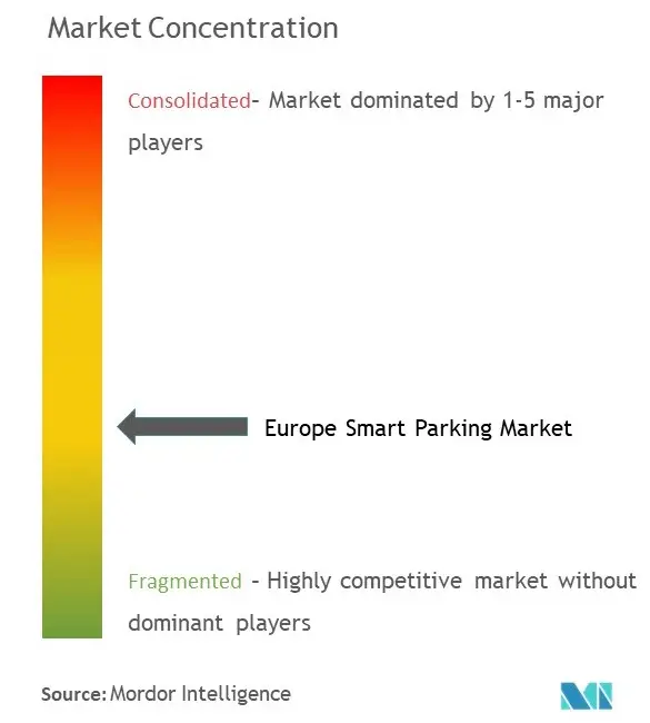 ヨーロッパのスマートパーキング市場集中度
