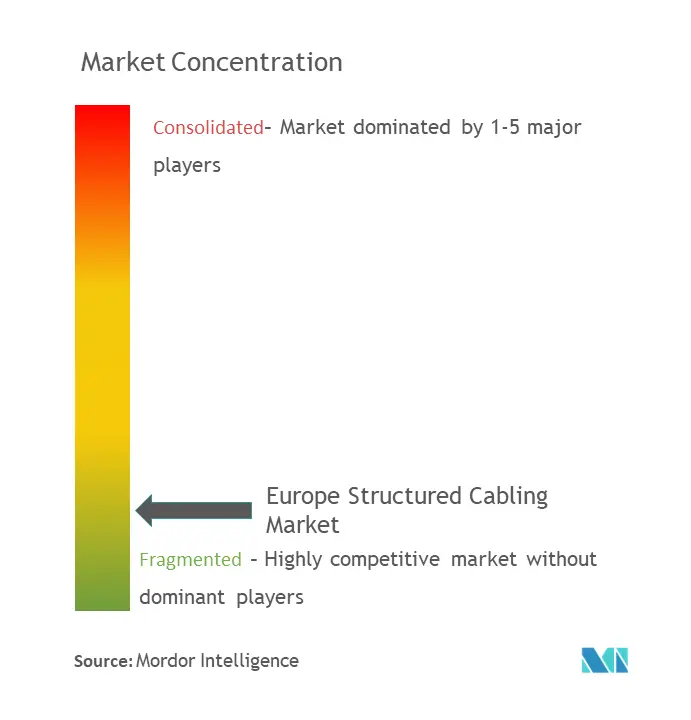 Europe Structured Cabling Market Concentration