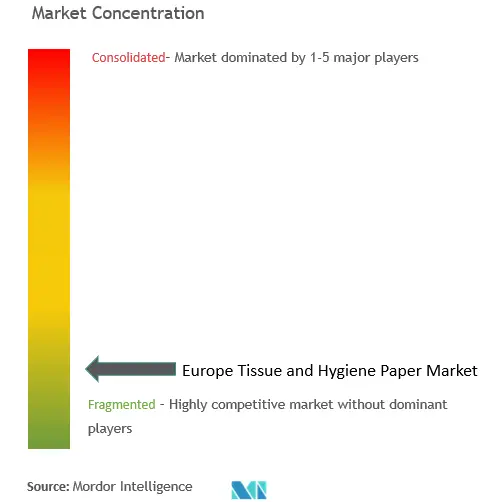 Marktkonzentration für Tissue- und Hygienepapier in Europa
