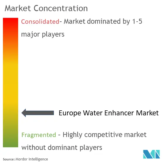 Europe Water Enhancer Market Concentration