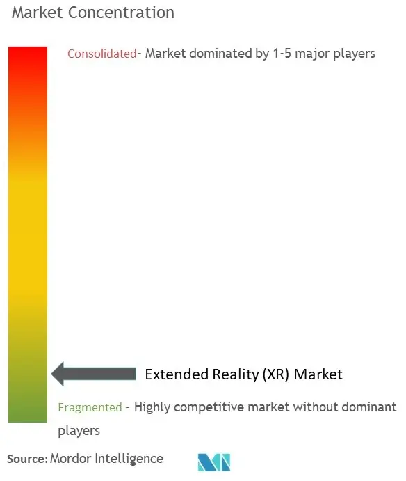 拡張現実（XR）市場の集中度