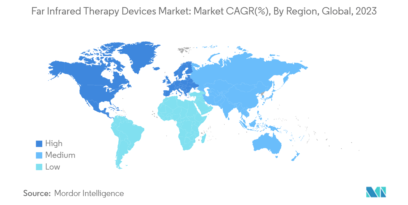 Far Infrared Therapy Device Market: Far Infrared Therapy Devices Market: Market CAGR(%), By Region, Global, 2023