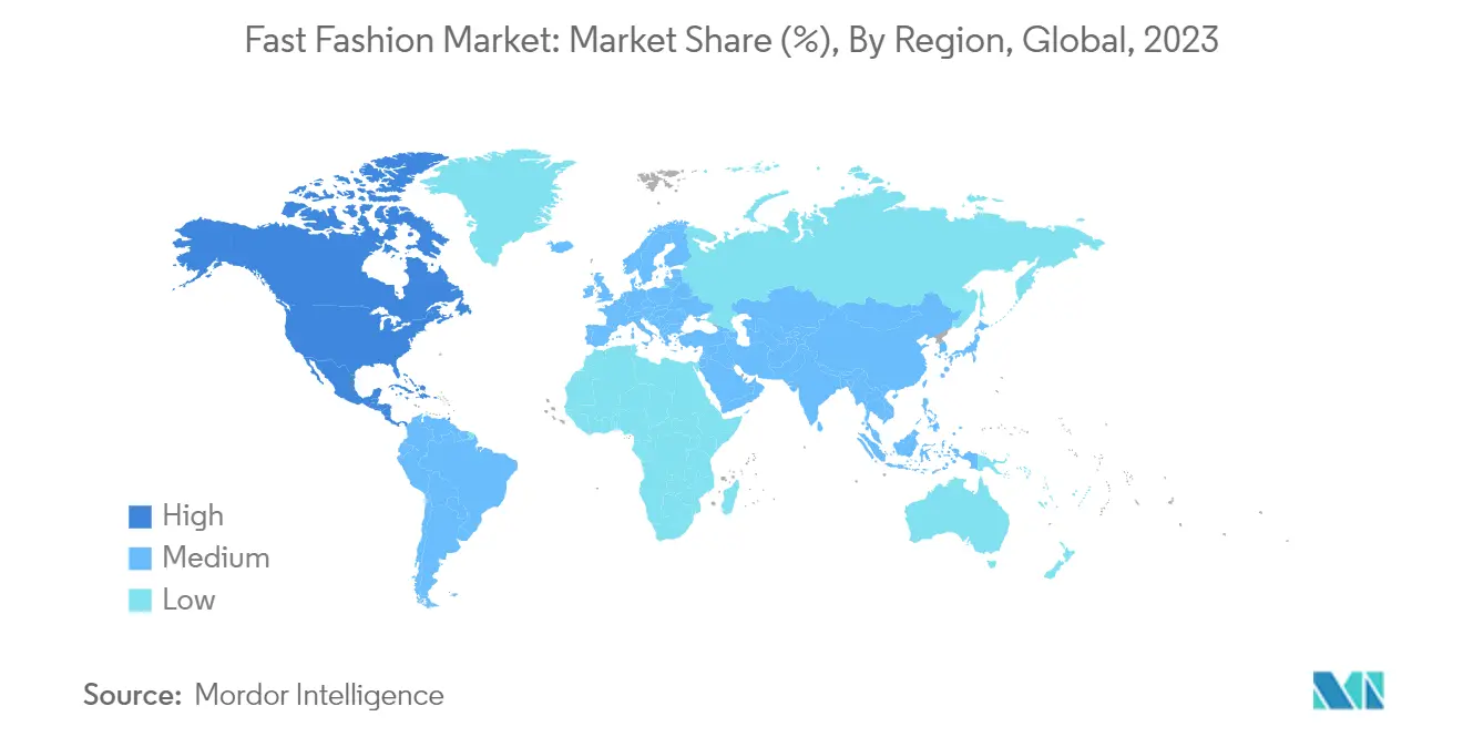 Fast-fashion-market Trends Fast-fashion-market: Fast Fashion Market: Market Share (%), By Region, Global, 2023