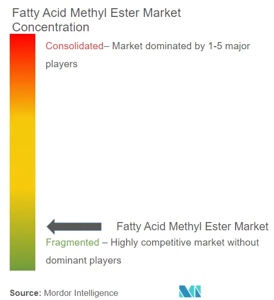 Fatty Acid Ester Market Concentration