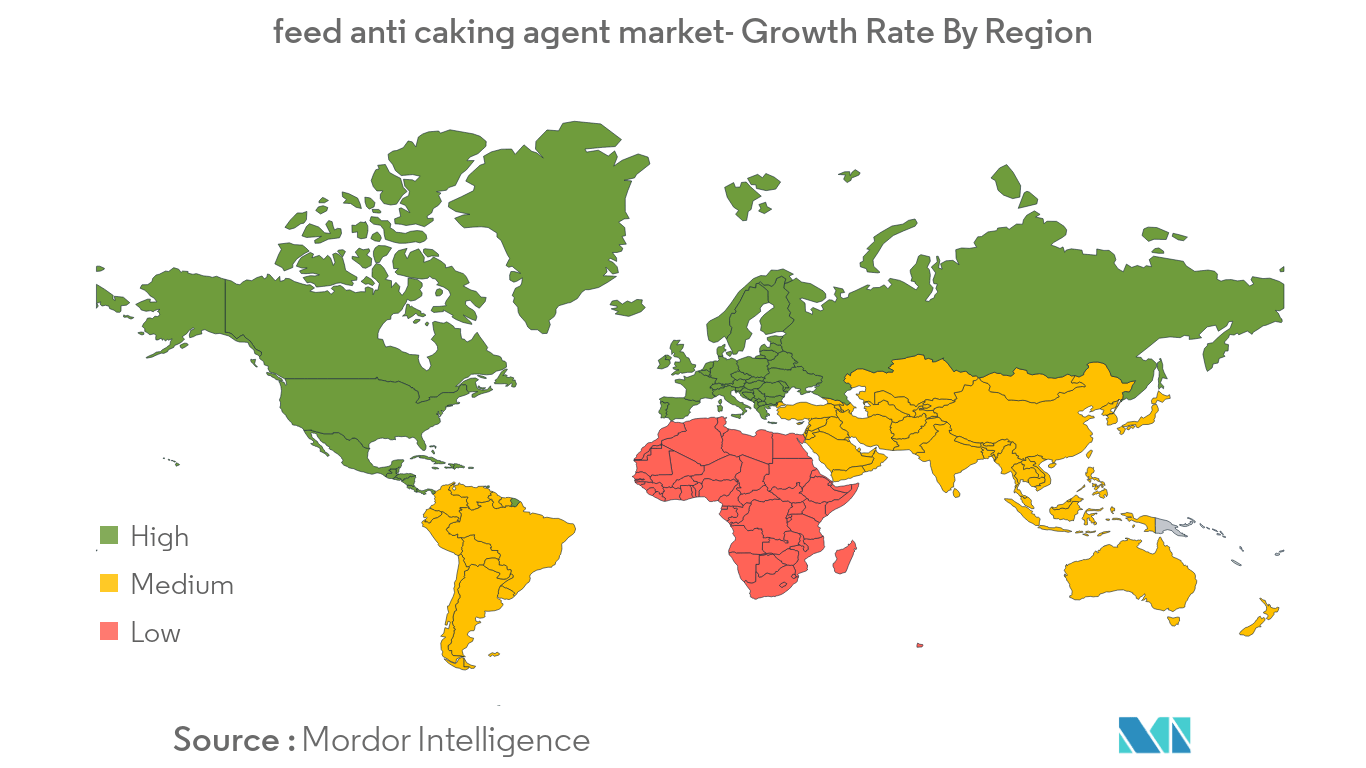 Markt für Trennmittel für Futtermittel - Wachstumsrate nach Region