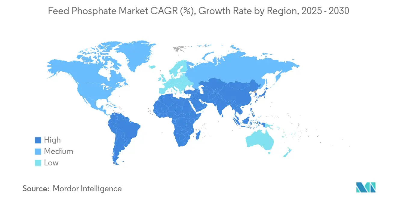 Feed Phosphate Market CAGR (%), Growth Rate by Region