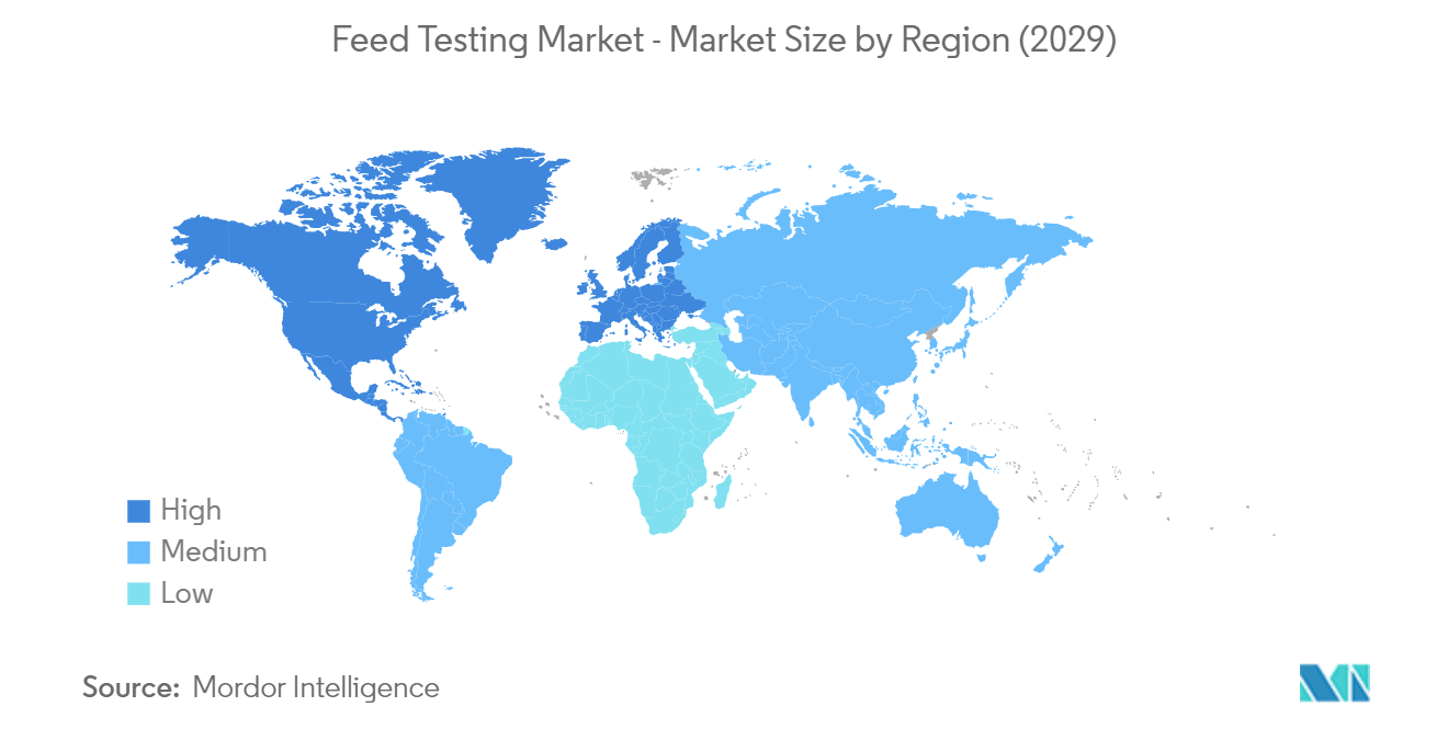 Feed Testing Market - Market Size by Region (2029)