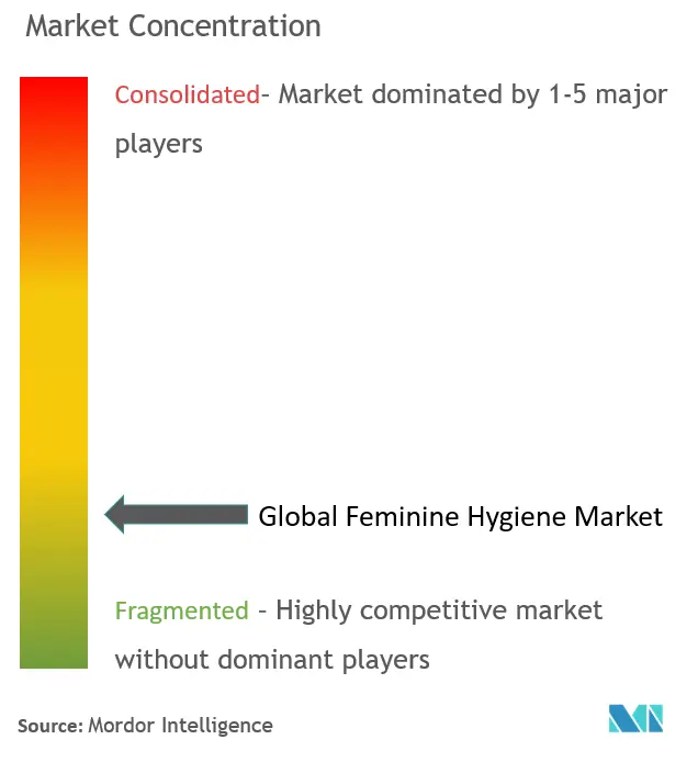 Hygiène féminineConcentration du marché