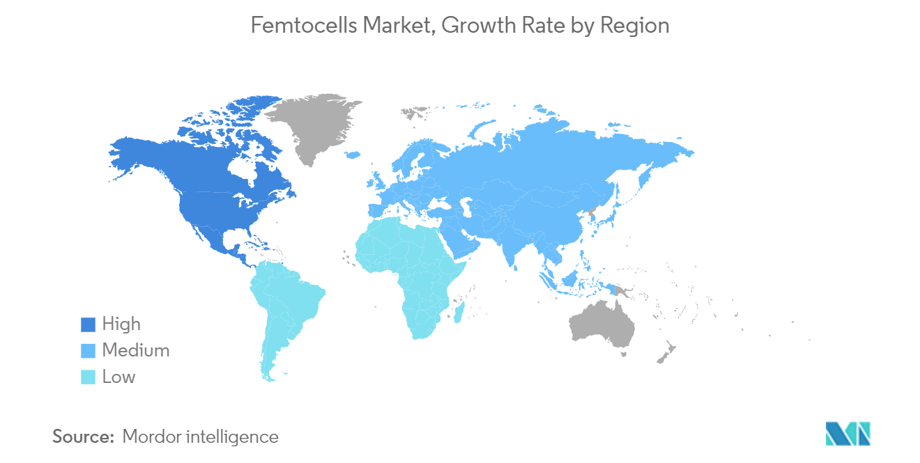 Femtocells Market, Growth Rate by Region  