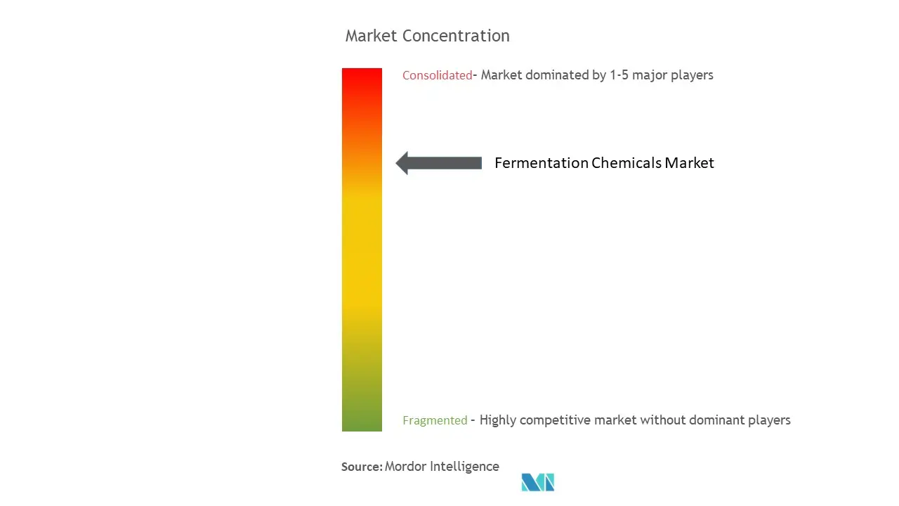Productos químicos de fermentaciónConcentración del Mercado