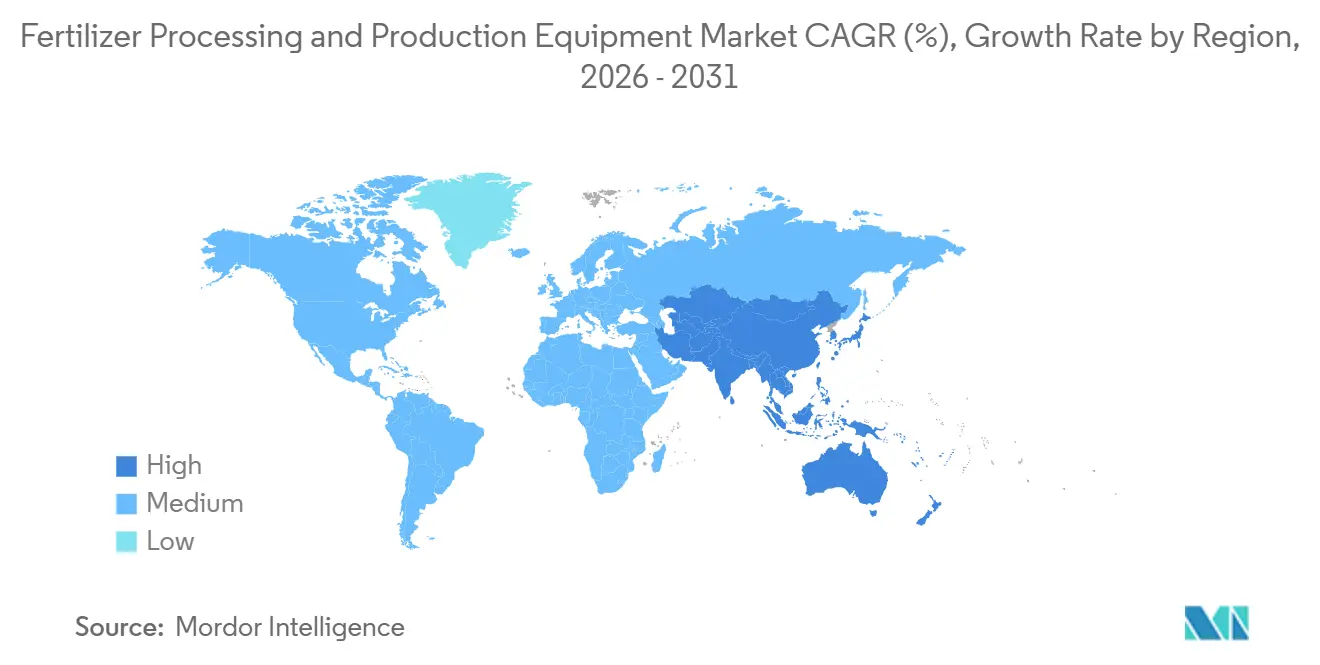 Fertilizer Processing and Production Equipment Market Growth Rate by Region