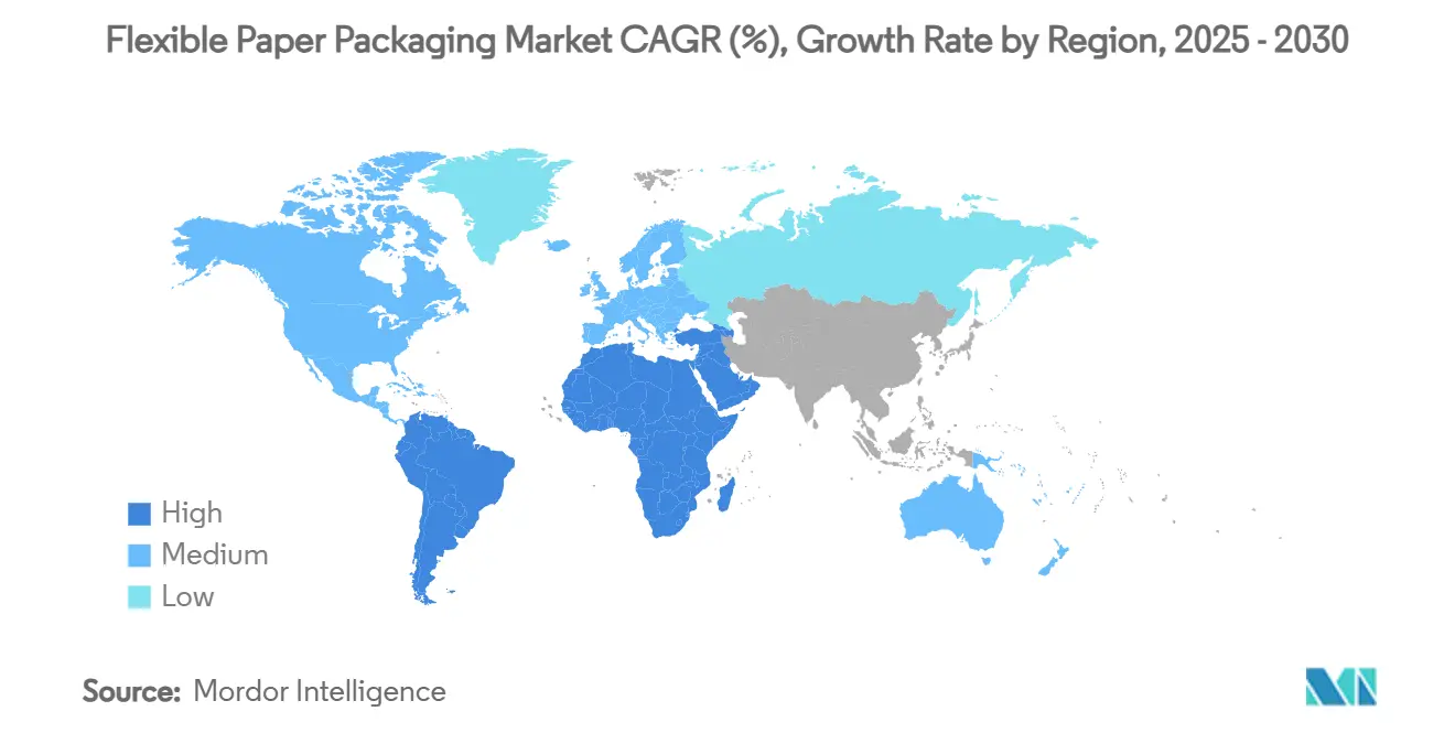 유연지 신규 바카라사이트 시장 CAGR(%), 지역별 성장률