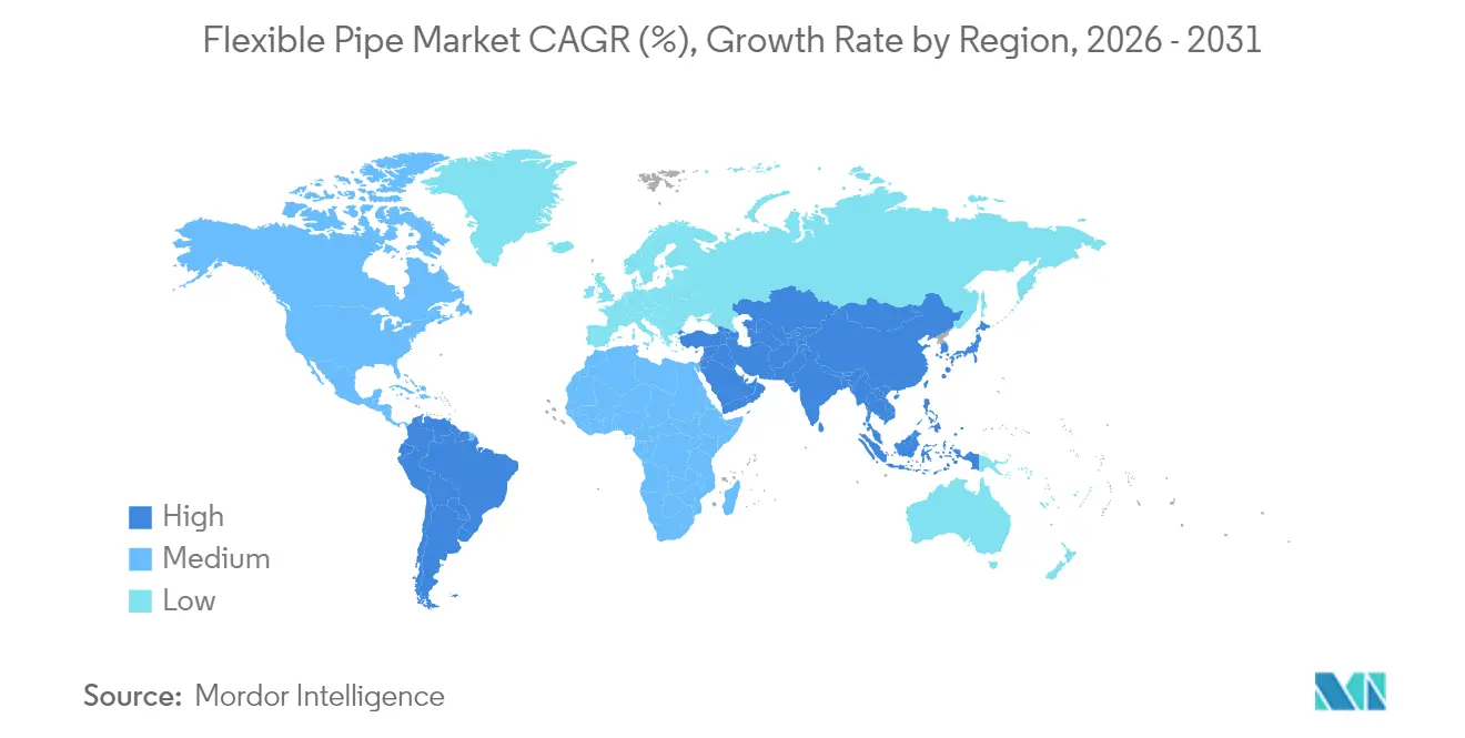 Flexible Pipe Market CAGR (%), Growth Rate by Region