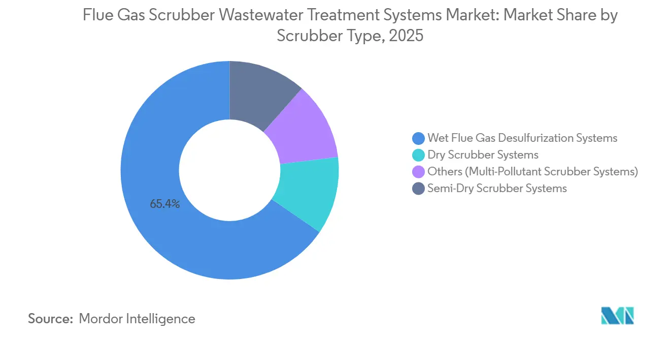 Flue Gas Scrubber Wastewater Treatment Systems Market Share by Scrubber Type, 2025