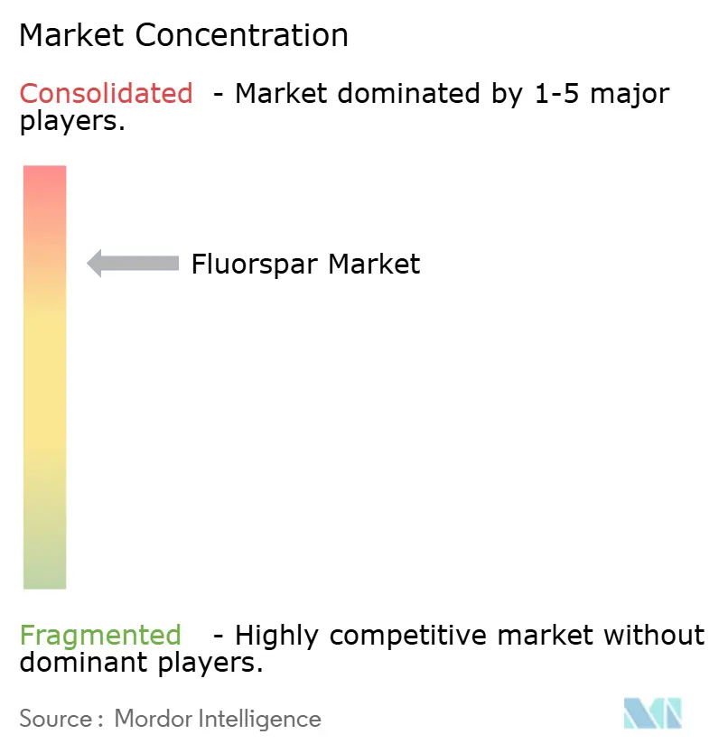 Concentración del Mercado de Fluorita