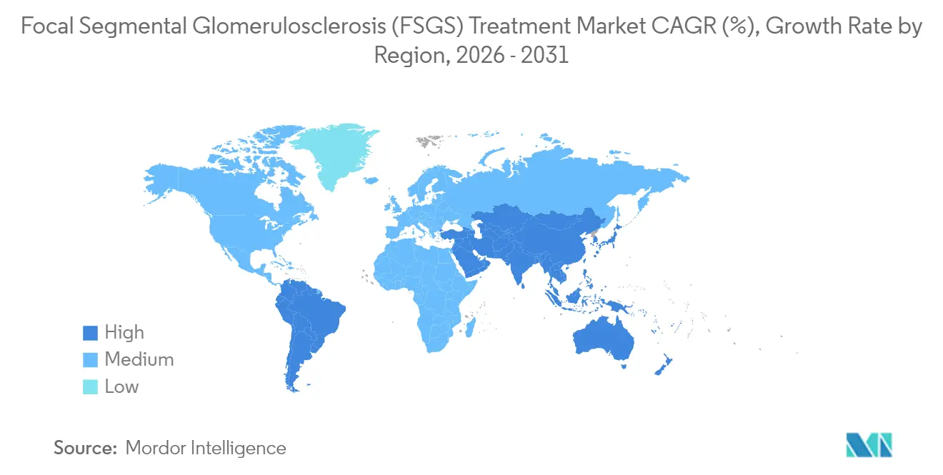 Focal Segmental Glomerulosclerosis (FSGS) Treatment Market CAGR (%), Growth Rate by Region