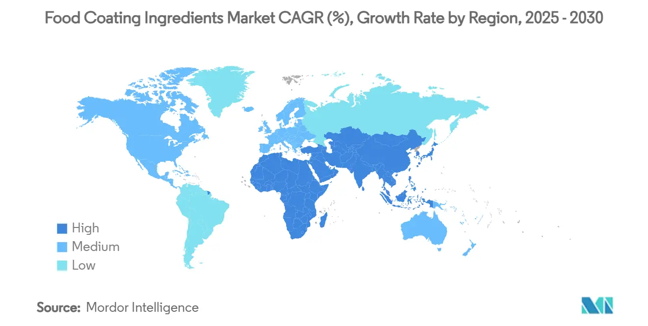 Food Coating Ingredients Market CAGR (%), Growth Rate by Region