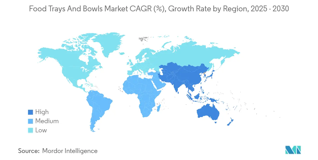 Food Trays And Bowls Market CAGR (%), Growth Rate by Region