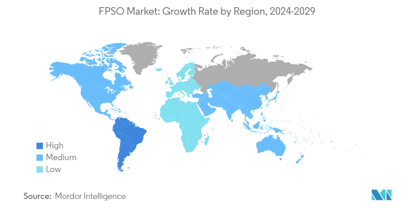 FPSO Market: Growth Rate by Region, 2024-2029