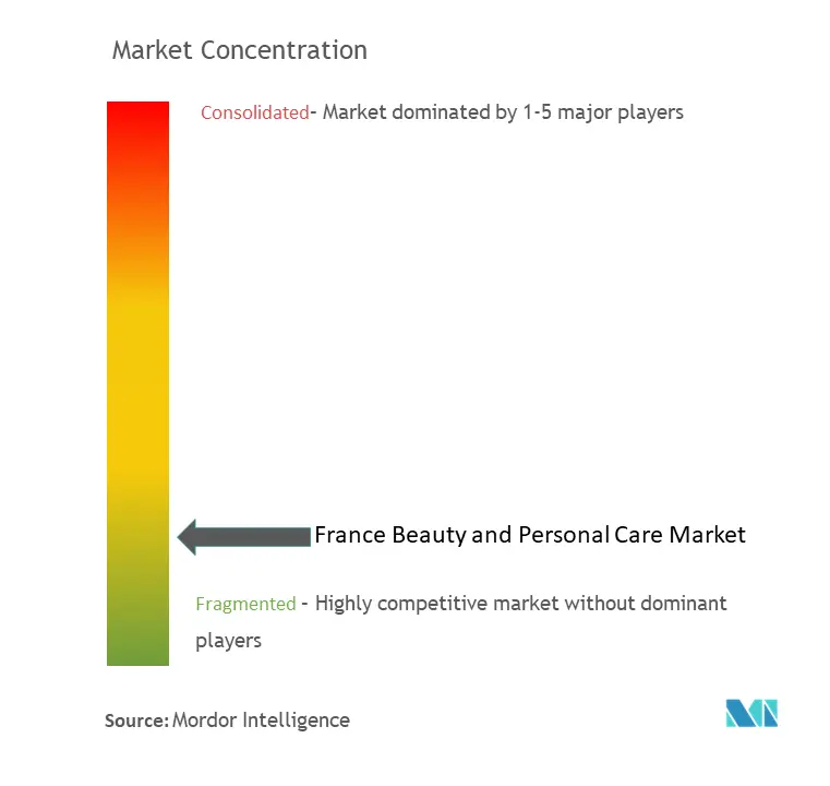 France Beauty and Personal Care Products Market Concentration
