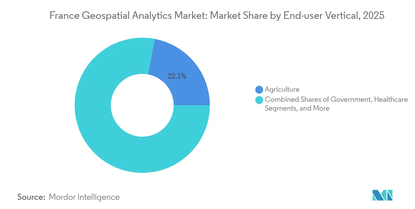 France Geospatial Analytics Market Share by End-user Vertical, 2025