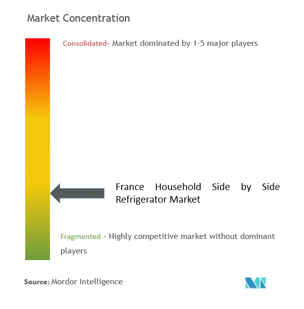 France Household Side By Side Refrigerator Market Concentration