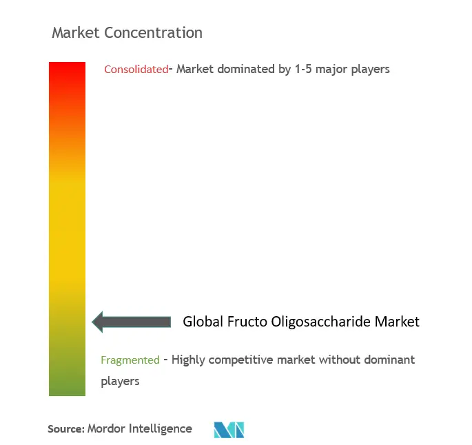 Oligosaccharide de fruitConcentration du marché