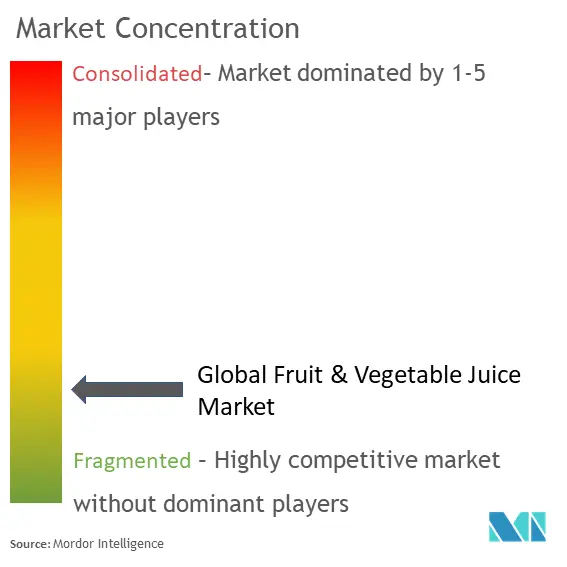 Fruit And Vegetable Juice Market Concentration