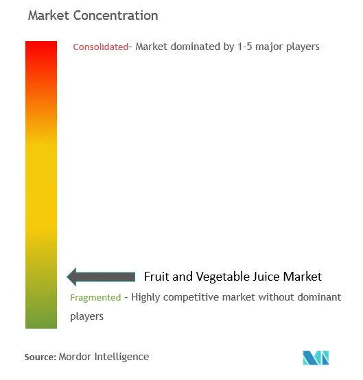 果物と野菜のジュース市場集中度