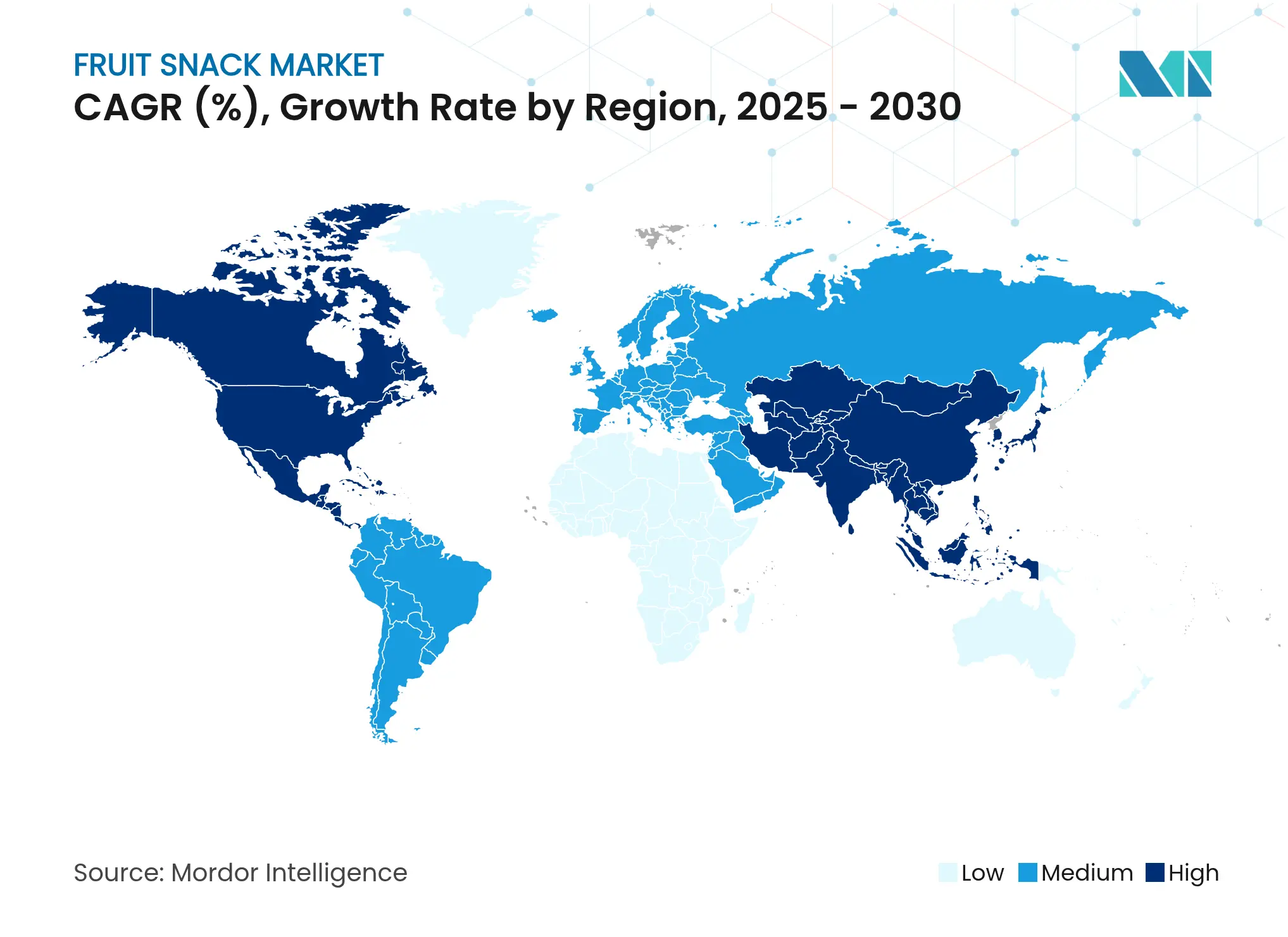 Fruit Snack Market CAGR (%), Growth Rate by Region