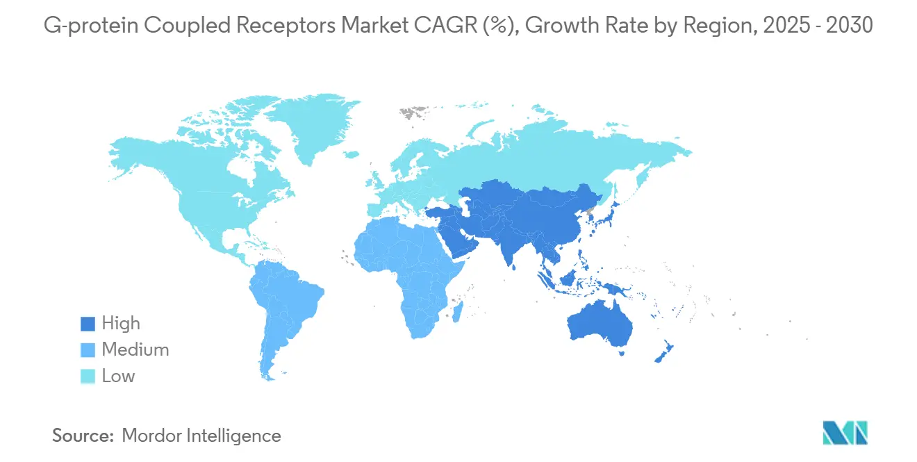 Market Analysis of Global G-Protein Coupled Receptors (GPCR) Market: Forecasted Growth Rate by Region