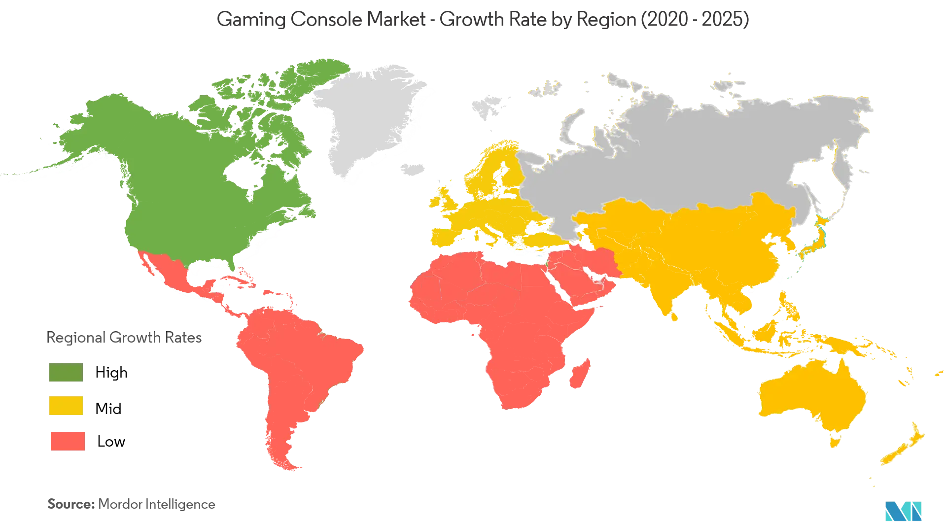 Gaming Consoles Market Growth Rate By Region