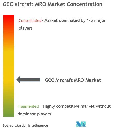 MRO de aviones del CCGConcentración del Mercado