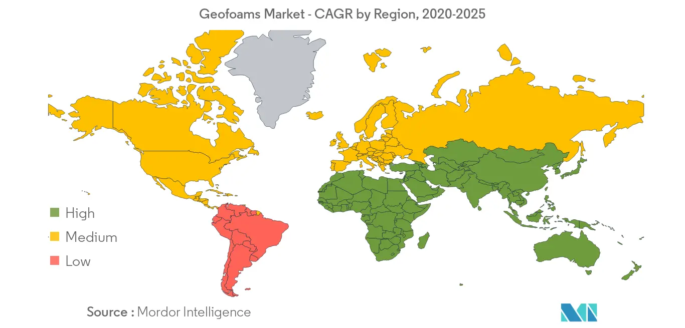 Marché des géomousses – Tendances régionales