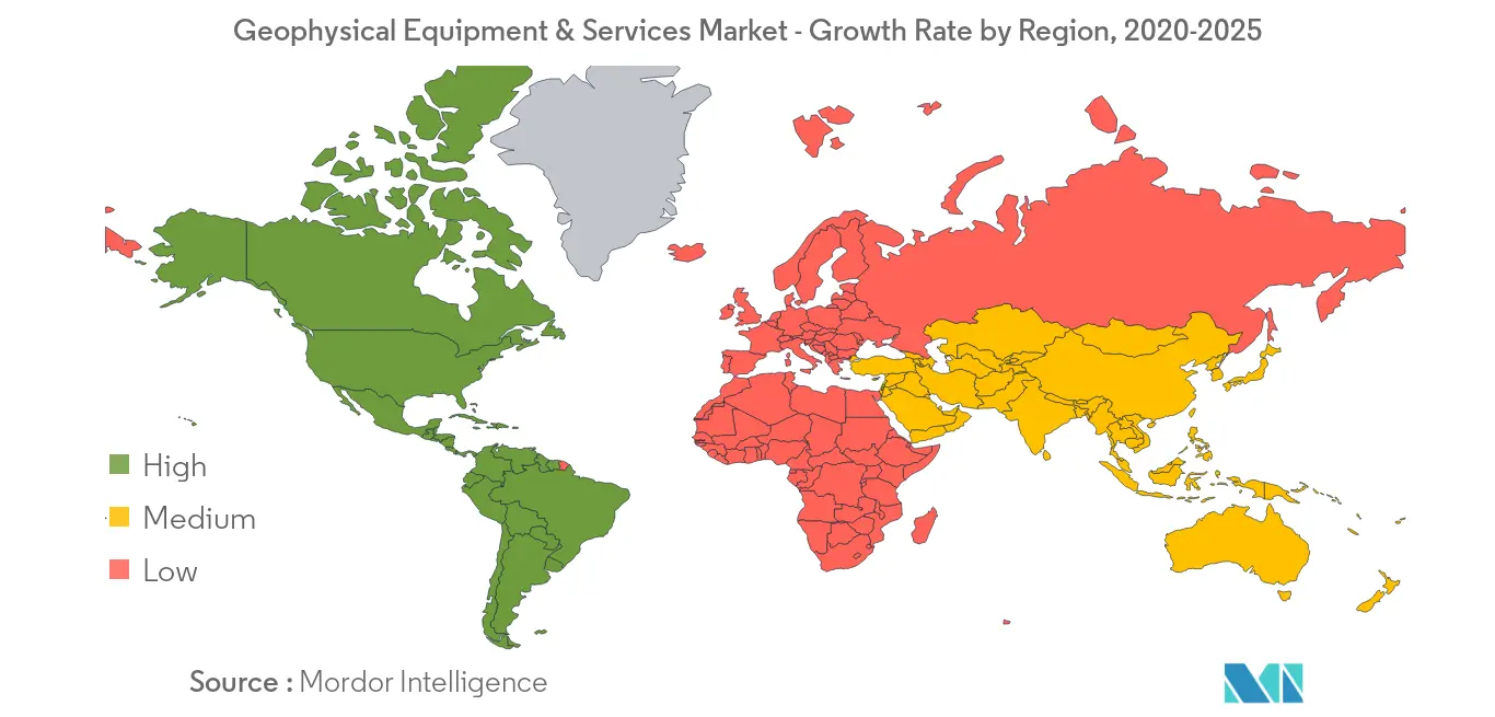 Geophysical Equipment & Services Market - Growth Rate by Region