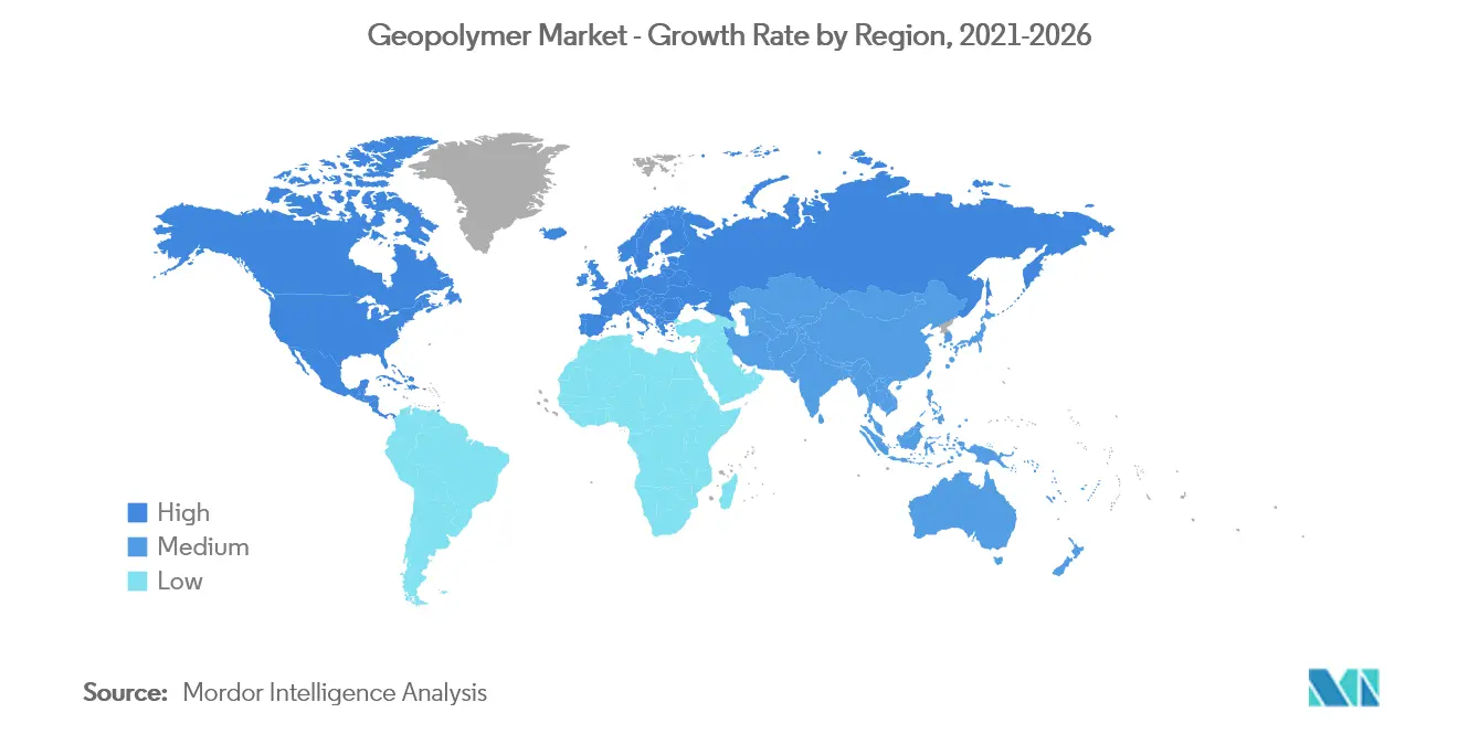 Geopolymer Market Growth Rate By Region
