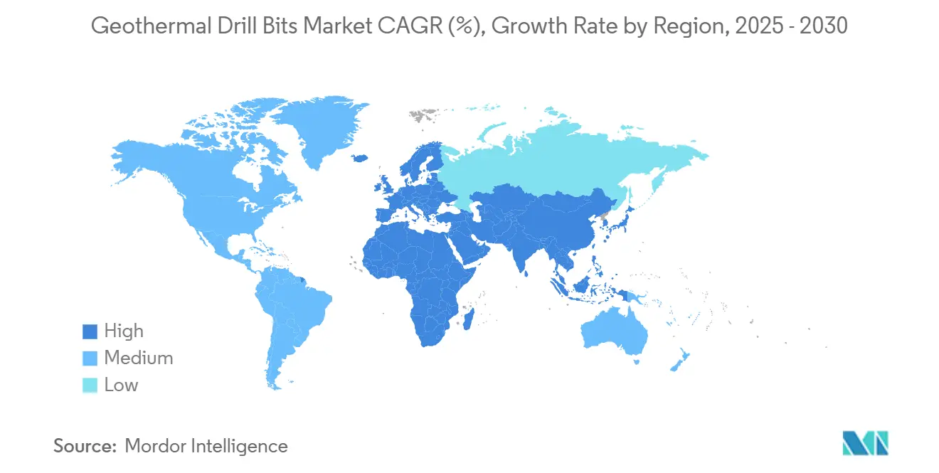 Geothermal Drill Bits Market CAGR (%), Growth Rate by Region