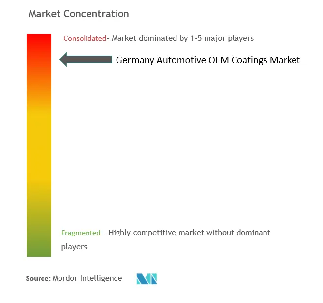 ドイツの自動車 OEM コーティング市場集中度