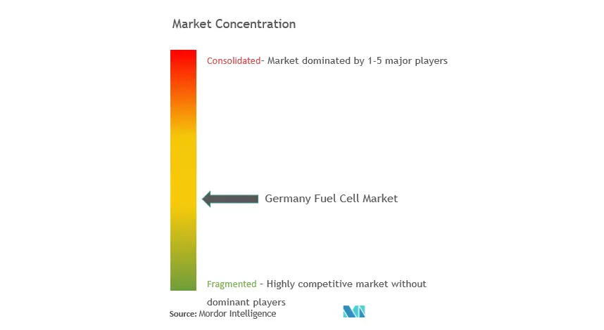 Concentración del mercado de pilas de combustible en Alemania