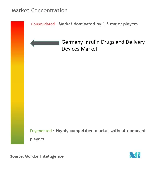ドイツのインスリン製剤とデリバリー機器の市場集中度
