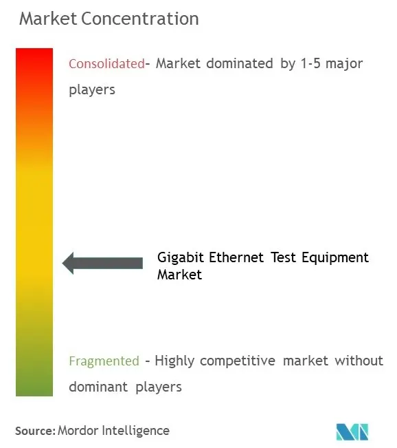 Equipo de prueba Gigabit EthernetConcentración del Mercado