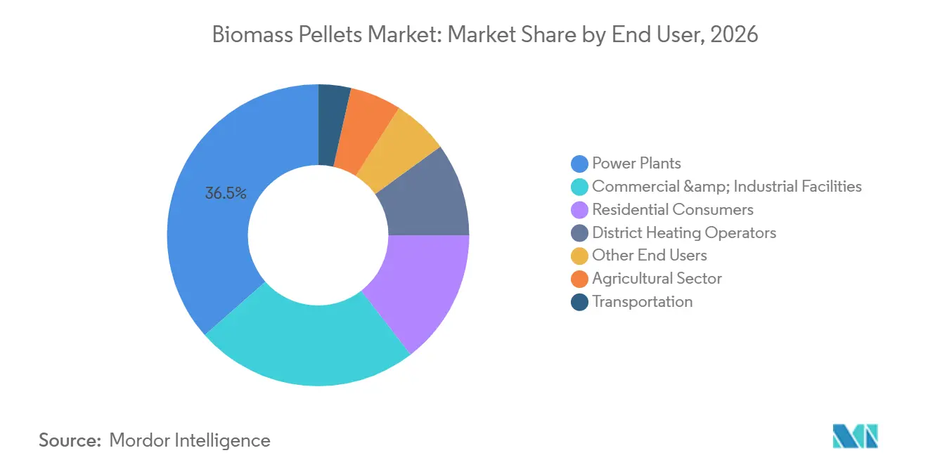 Biomass Pellets Market Share by End User, 2026