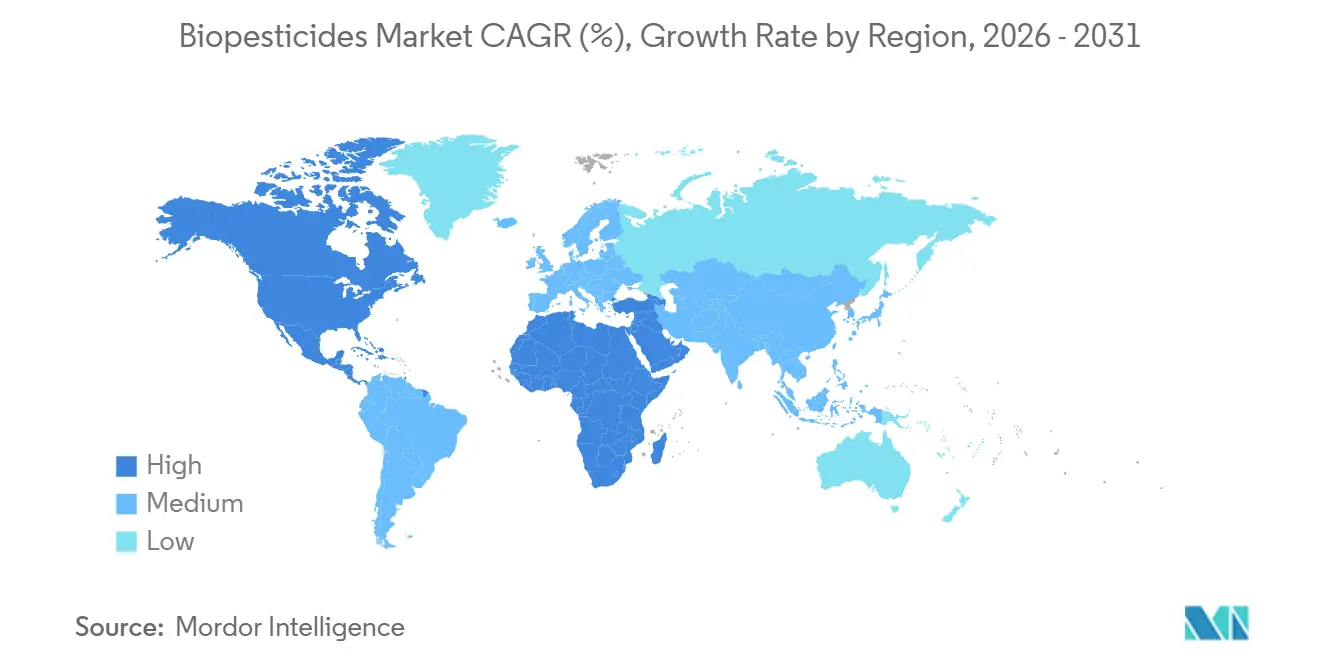 Biopesticides Market CAGR (%), Growth Rate by Region