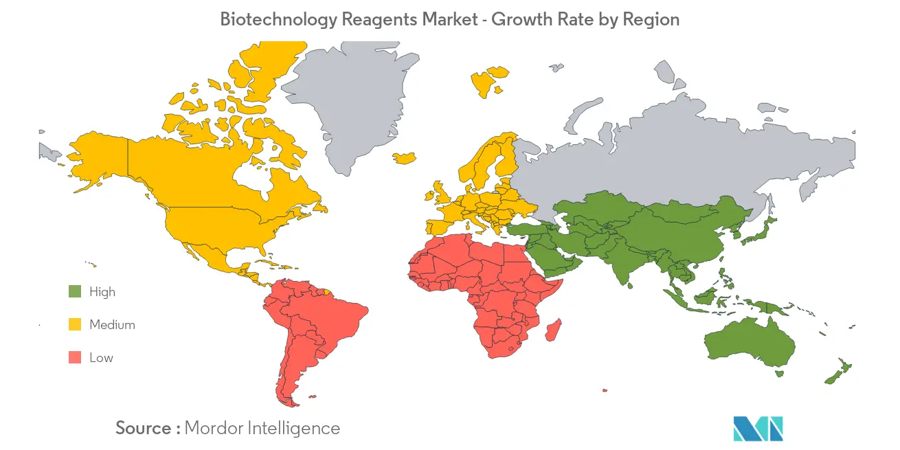 Biotechnology Reagents Market - Growth Rate by Region 