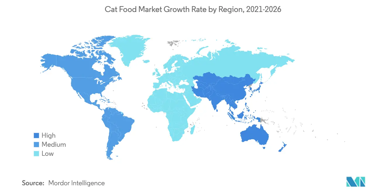 Cat Food Market Growth Rate by Region