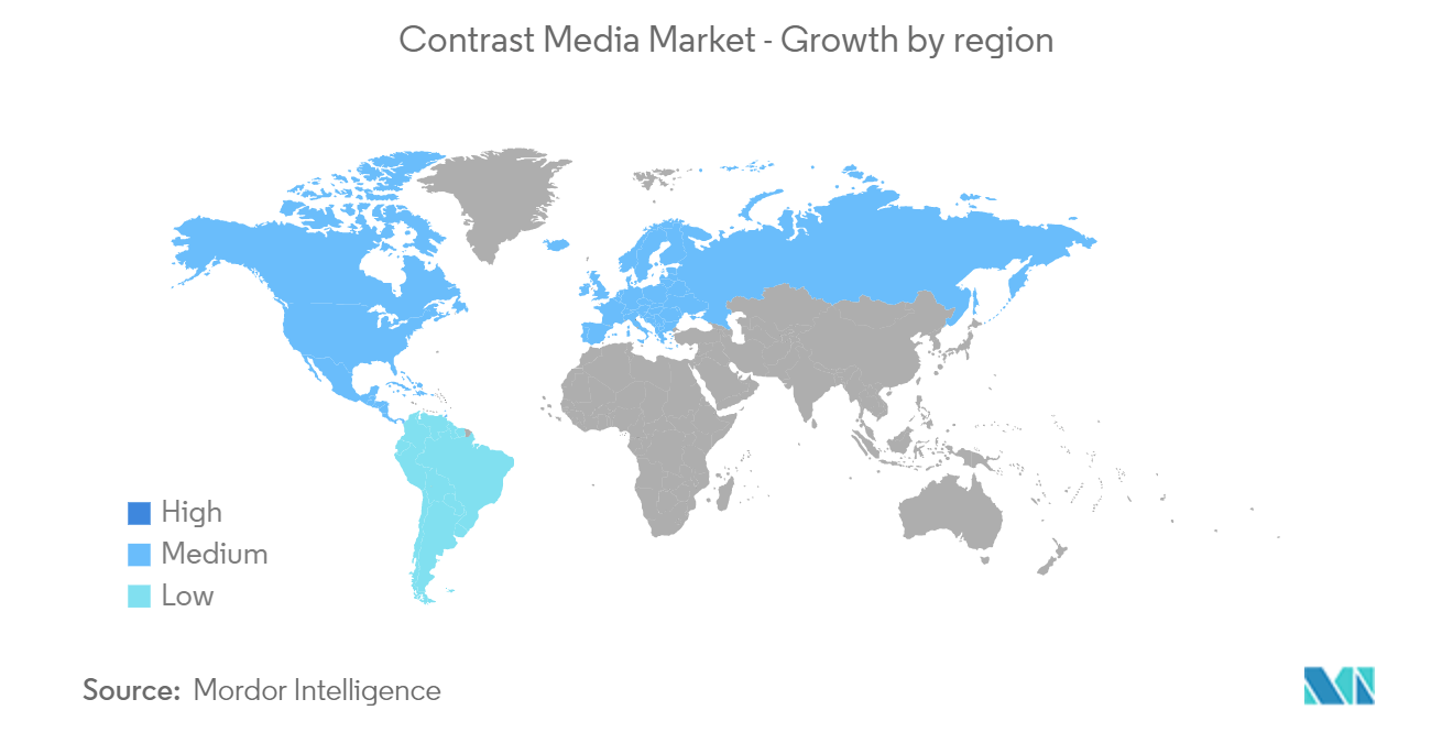 Рынок контрастных медиа - рост по регионам