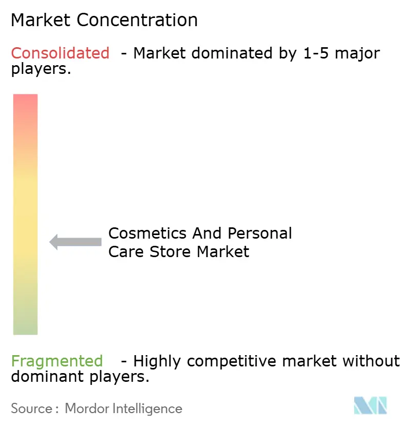 Cosmetics and Personal Care Store Market Concentration