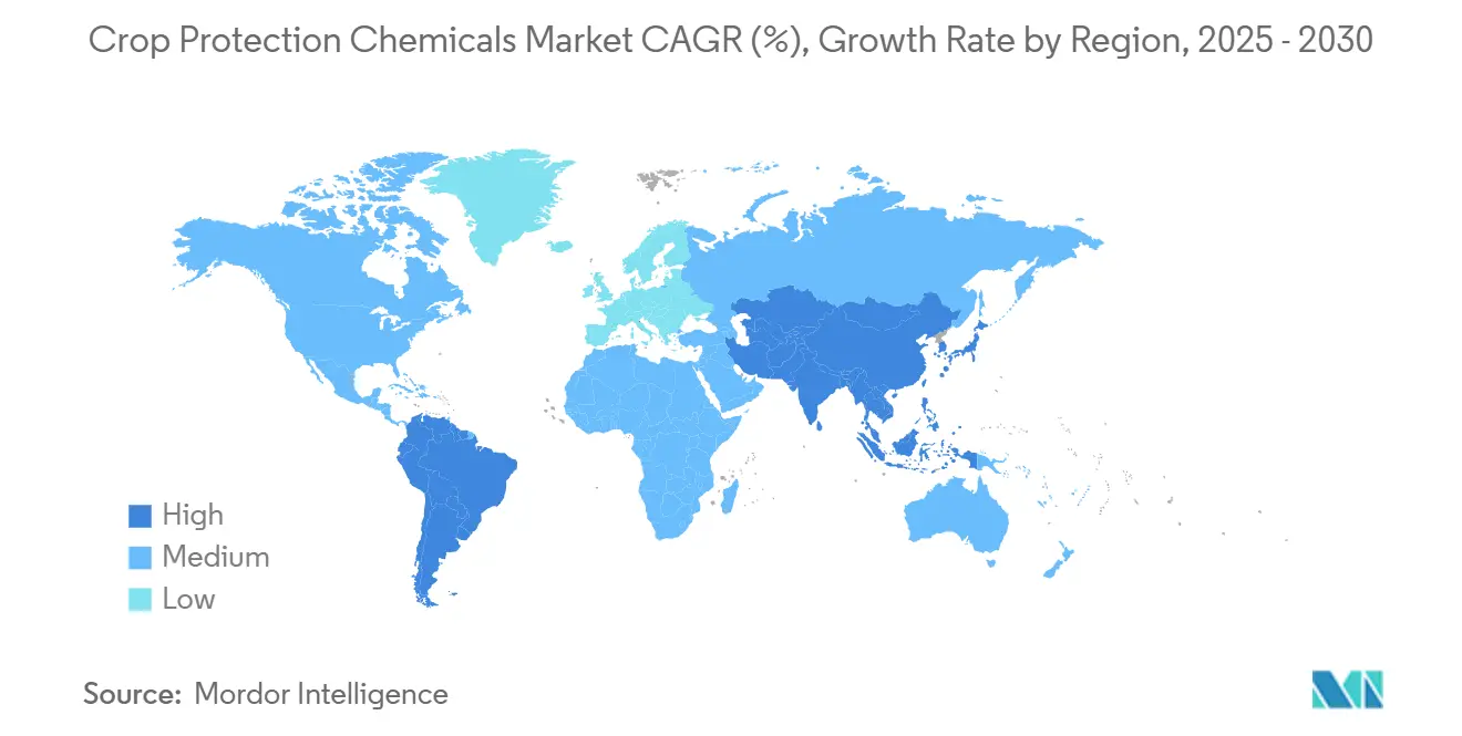 Crop Protection Chemicals Market CAGR (%), Growth Rate by Region