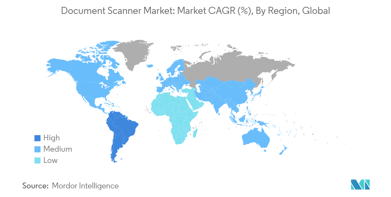 Document Scanner Market: Market CAGR (%), By Region, Global