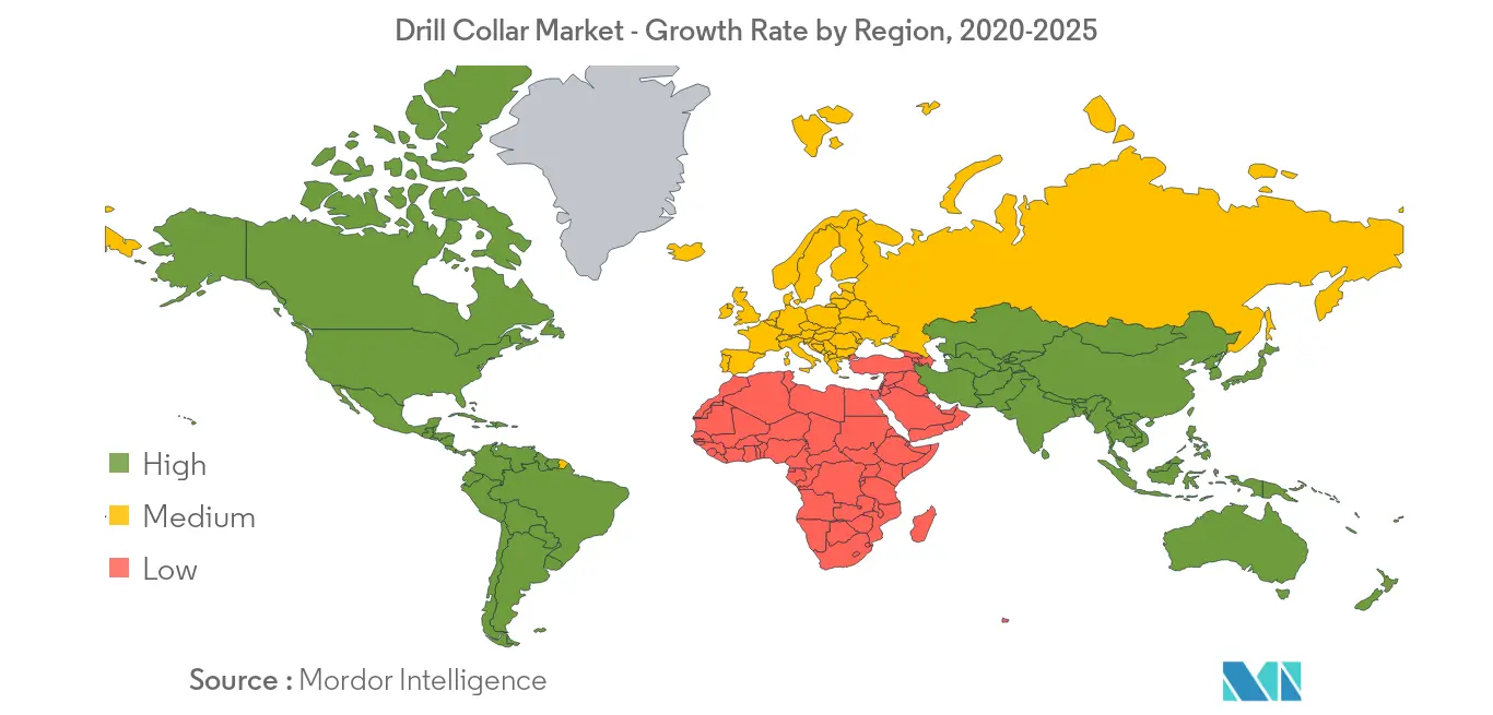 Mercado Collar de perforación – Geografía